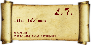 Lihi Tímea névjegykártya